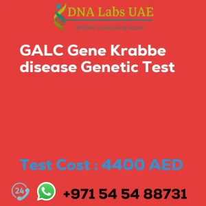 GALC Gene Krabbe disease Genetic Test sale cost 4400 AED