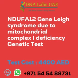 NDUFA12 Gene Leigh syndrome due to mitochondrial complex I deficiency Genetic Test sale cost 4400 AED