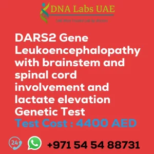 DARS2 Gene Leukoencephalopathy with brainstem and spinal cord involvement and lactate elevation Genetic Test sale cost 4400 AED