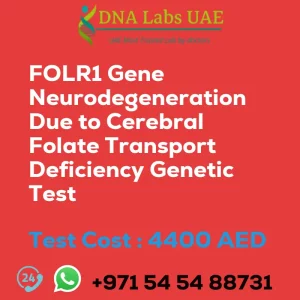 FOLR1 Gene Neurodegeneration Due to Cerebral Folate Transport Deficiency Genetic Test sale cost 4400 AED