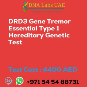 DRD3 Gene Tremor Essential Type 1 Hereditary Genetic Test sale cost 4400 AED