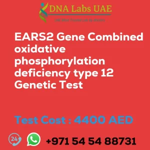 EARS2 Gene Combined oxidative phosphorylation deficiency type 12 Genetic Test sale cost 4400 AED