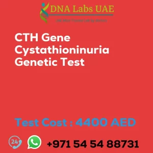 CTH Gene Cystathioninuria Genetic Test sale cost 4400 AED