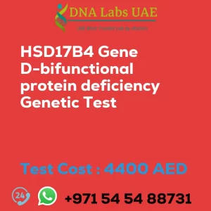 HSD17B4 Gene D-bifunctional protein deficiency Genetic Test sale cost 4400 AED