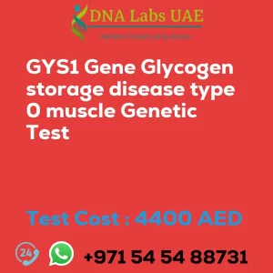 GYS1 Gene Glycogen storage disease type 0 muscle Genetic Test sale cost 4400 AED