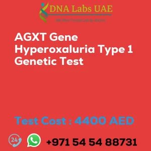 AGXT Gene Hyperoxaluria Type 1 Genetic Test sale cost 4400 AED