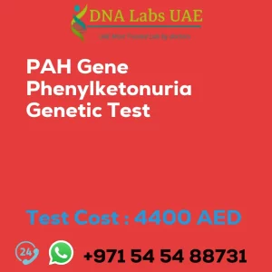 PAH Gene Phenylketonuria Genetic Test sale cost 4400 AED