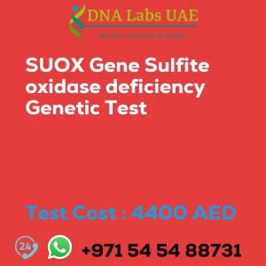 SUOX Gene Sulfite oxidase deficiency Genetic Test sale cost 4400 AED