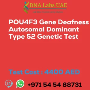 POU4F3 Gene Deafness Autosomal Dominant Type 52 Genetic Test sale cost 4400 AED