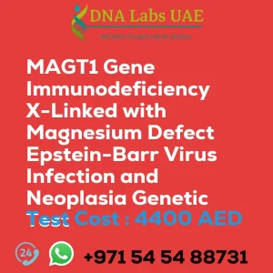 MAGT1 Gene Immunodeficiency X-Linked with Magnesium Defect Epstein-Barr Virus Infection and Neoplasia Genetic Test sale cost 4400 AED