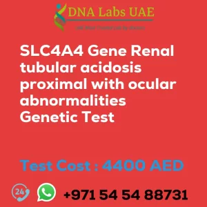 SLC4A4 Gene Renal tubular acidosis proximal with ocular abnormalities Genetic Test sale cost 4400 AED