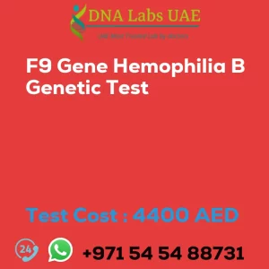 F9 Gene Hemophilia B Genetic Test sale cost 4400 AED