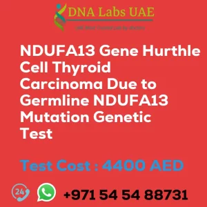 NDUFA13 Gene Hurthle Cell Thyroid Carcinoma Due to Germline NDUFA13 Mutation Genetic Test sale cost 4400 AED