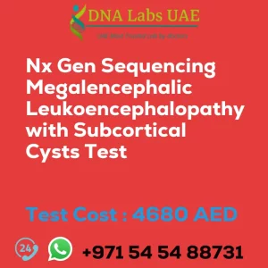 Nx Gen Sequencing Megalencephalic Leukoencephalopathy with Subcortical Cysts Test sale cost 4680 AED