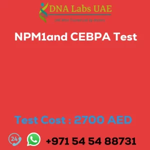 NPM1and CEBPA Test sale cost 2700 AED