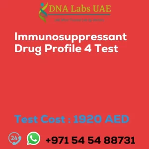 Immunosuppressant Drug Profile 4 Test sale cost 1920 AED