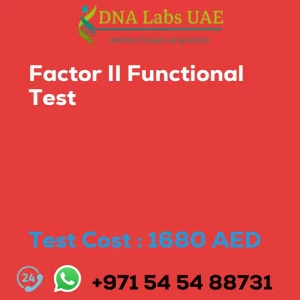 Factor II Functional Test sale cost 1680 AED