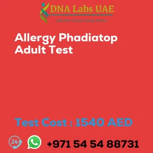 Allergy Phadiatop Adult Test sale cost 1540 AED