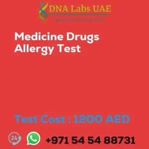 Medicine Drugs Allergy Test sale cost 1200 AED