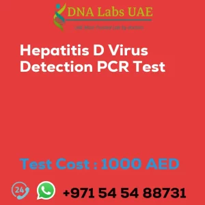 Hepatitis D Virus Detection PCR Test sale cost 1000 AED