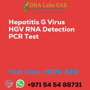 Hepatitis G Virus HGV RNA Detection PCR Test sale cost 1000 AED