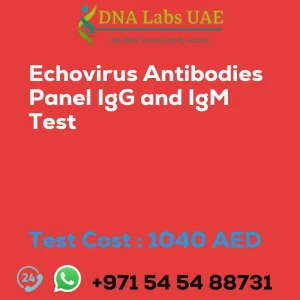 Echovirus Antibodies Panel IgG and IgM Test sale cost 1040 AED