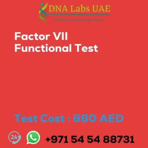 Factor VII Functional Test sale cost 680 AED