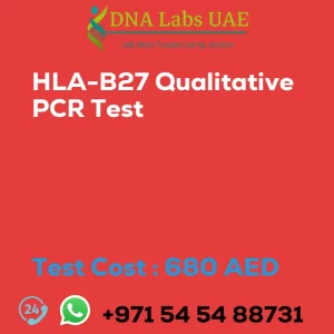HLA-B27 Qualitative PCR Test sale cost 680 AED