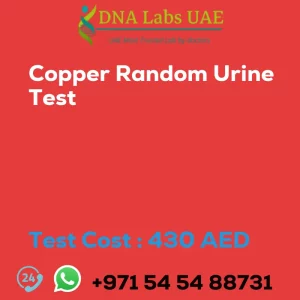 Copper Random Urine Test sale cost 430 AED