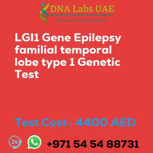 LGI1 Gene Epilepsy familial temporal lobe type 1 Genetic Test sale cost 4400 AED