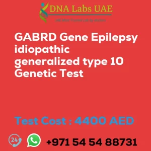 GABRD Gene Epilepsy idiopathic generalized type 10 Genetic Test sale cost 4400 AED