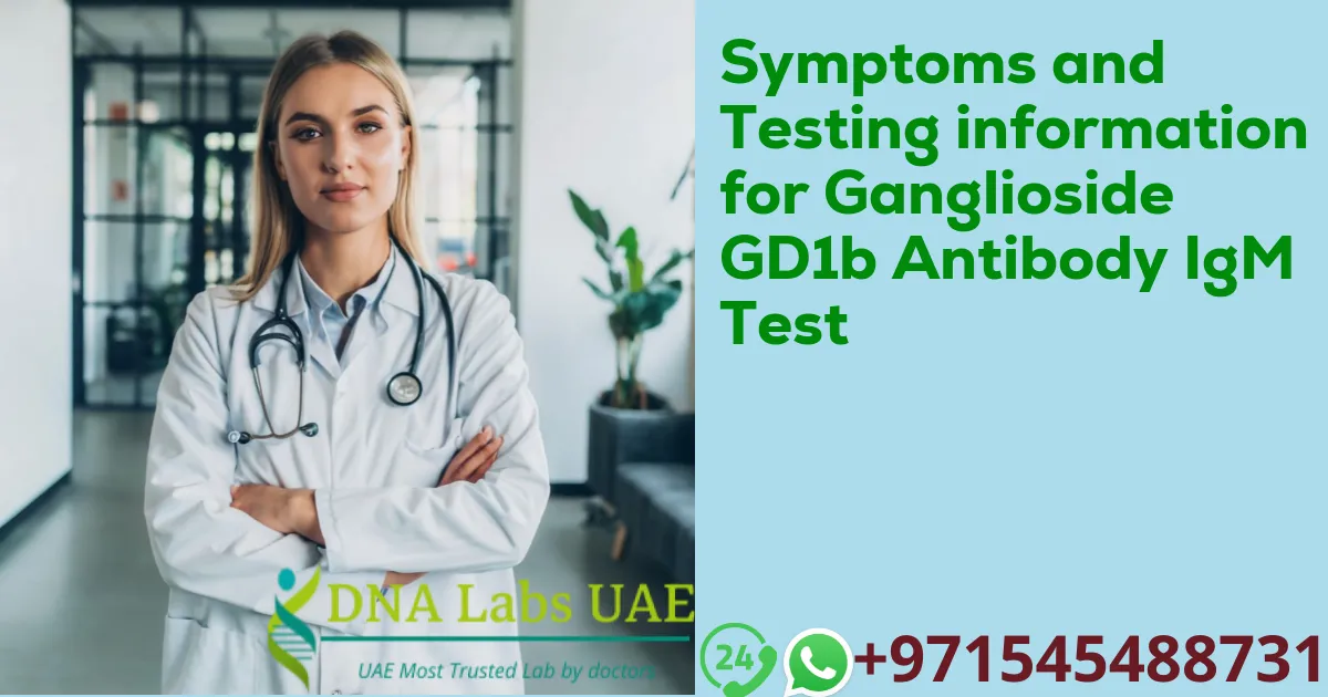 Symptoms and Testing information for Ganglioside GD1b Antibody IgM Test