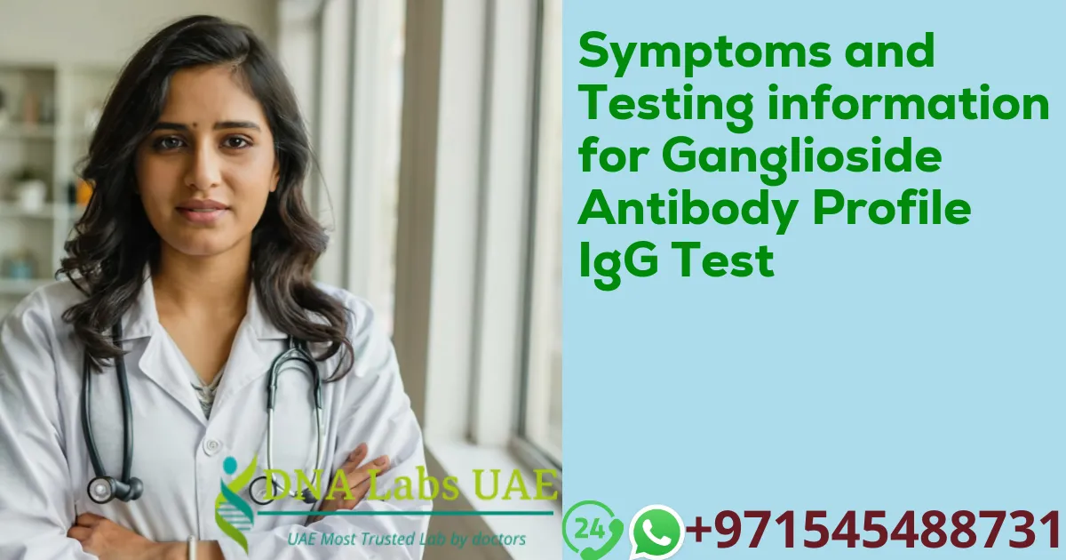 Symptoms and Testing information for Ganglioside Antibody Profile IgG Test