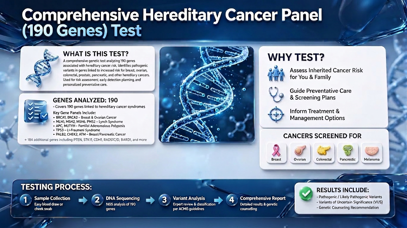 Comprehensive Hereditary Cancer Panel (190 Genes) Test in UAE