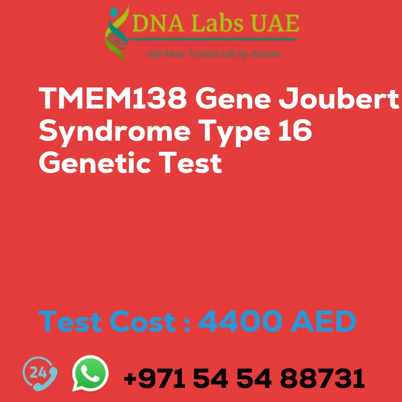 TMEM138 Gene Joubert Syndrome Type 16 Genetic Test sale cost 4400 AED