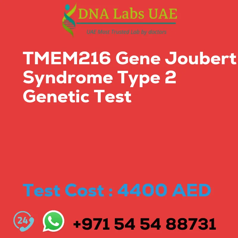 TMEM216 Gene Joubert Syndrome Type 2 Genetic Test sale cost 4400 AED