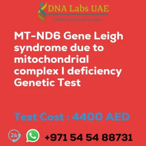 MT-ND6 Gene Leigh syndrome due to mitochondrial complex I deficiency Genetic Test sale cost 4400 AED