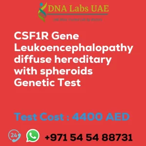 CSF1R Gene Leukoencephalopathy diffuse hereditary with spheroids Genetic Test sale cost 4400 AED