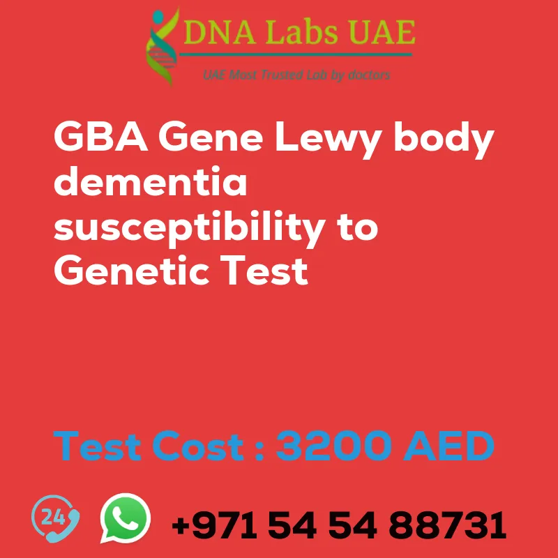 GBA Gene Lewy body dementia susceptibility to Genetic Test sale cost 3200 AED