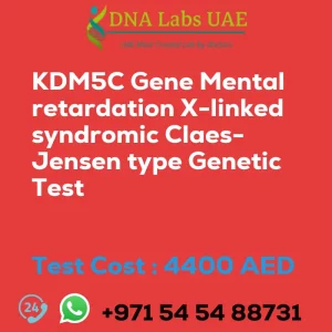 KDM5C Gene Mental retardation X-linked syndromic Claes-Jensen type Genetic Test sale cost 4400 AED