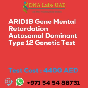 ARID1B Gene Mental Retardation Autosomal Dominant Type 12 Genetic Test sale cost 4400 AED