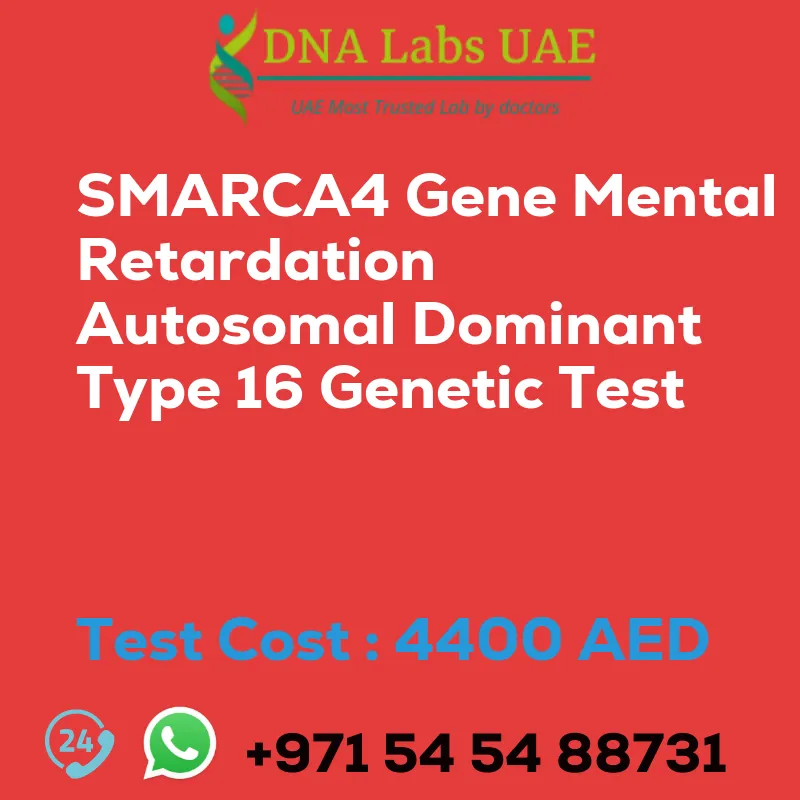 SMARCA4 Gene Mental Retardation Autosomal Dominant Type 16 Genetic Test sale cost 4400 AED
