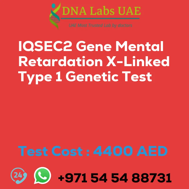 IQSEC2 Gene Mental Retardation X-Linked Type 1 Genetic Test sale cost 4400 AED