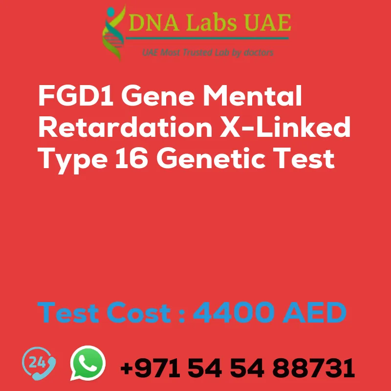 FGD1 Gene Mental Retardation X-Linked Type 16 Genetic Test sale cost 4400 AED