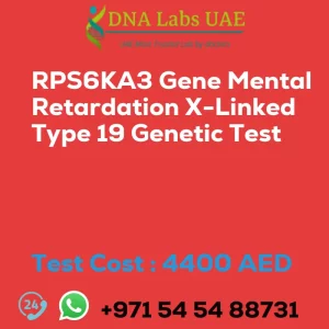 RPS6KA3 Gene Mental Retardation X-Linked Type 19 Genetic Test sale cost 4400 AED