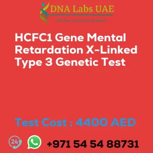 HCFC1 Gene Mental Retardation X-Linked Type 3 Genetic Test sale cost 4400 AED