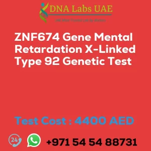 ZNF674 Gene Mental Retardation X-Linked Type 92 Genetic Test sale cost 4400 AED