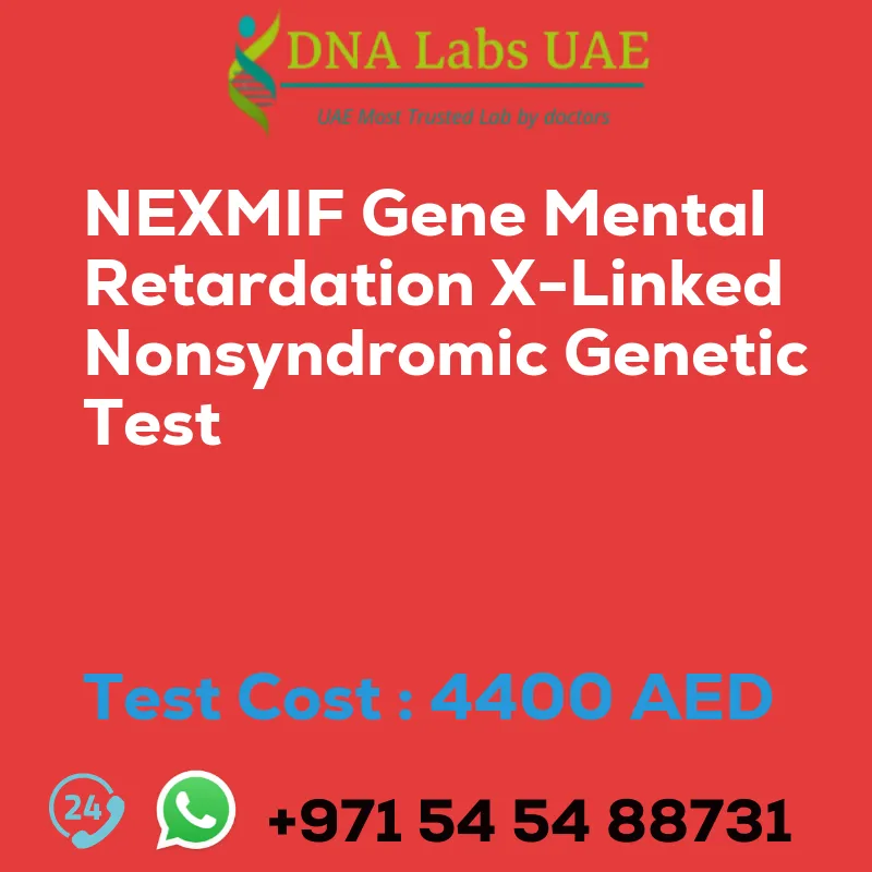 NEXMIF Gene Mental Retardation X-Linked Nonsyndromic Genetic Test sale cost 4400 AED