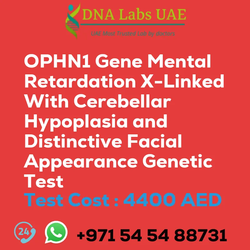 OPHN1 Gene Mental Retardation X-Linked With Cerebellar Hypoplasia and Distinctive Facial Appearance Genetic Test sale cost 4400 AED