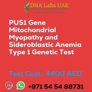PUS1 Gene Mitochondrial Myopathy and Sideroblastic Anemia Type 1 Genetic Test sale cost 4400 AED